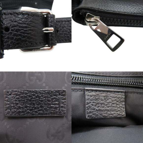 GUCCI Black Leather Shoulder Bag - Picture 10 of 10